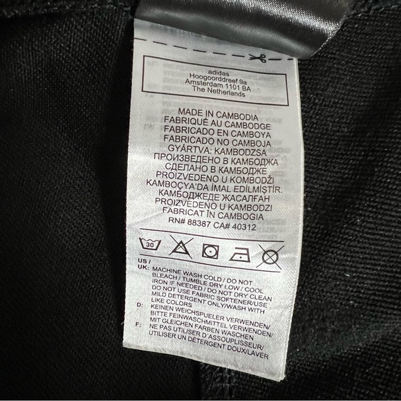 Adidas Black Workout / Active Capris 3 Stripes Climalite Women’s Size Large - Picture 5 of 7